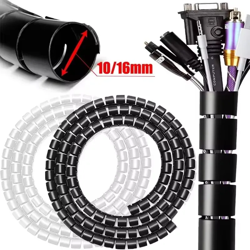 Cable Lock Flexible - 2M/1M Flexibele Spiraal Kabel Draad Protector
